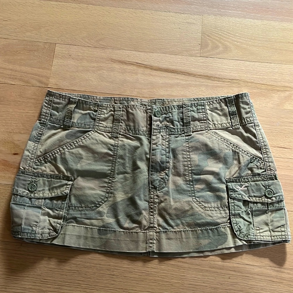 camouflage cargo skirt